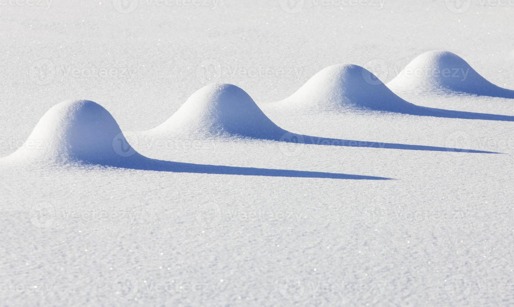 la scena invernale, sfondo di neve con ombra foto