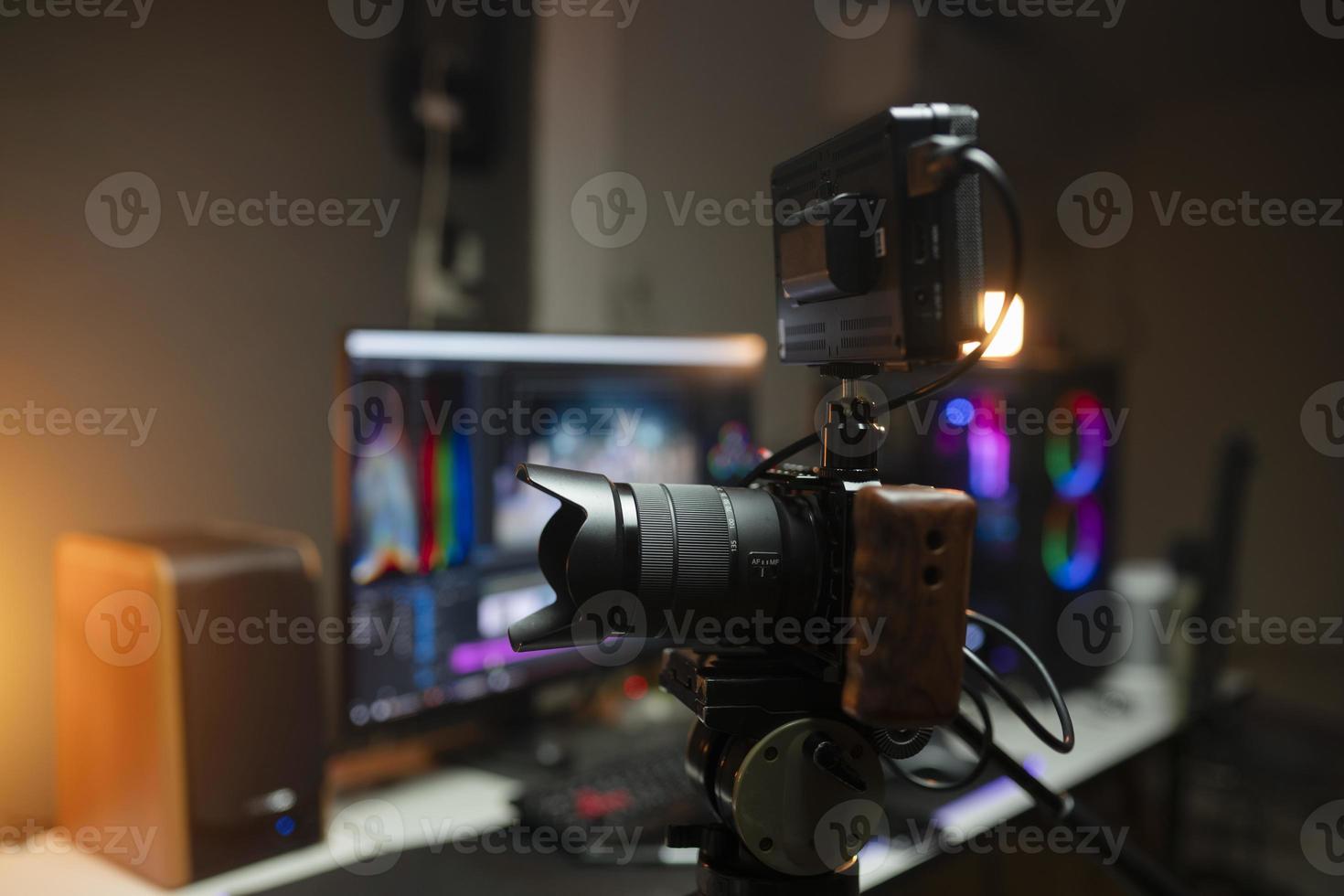 attrezzatura per riprese cinematografiche per il creatore di contenuti di blogger foto