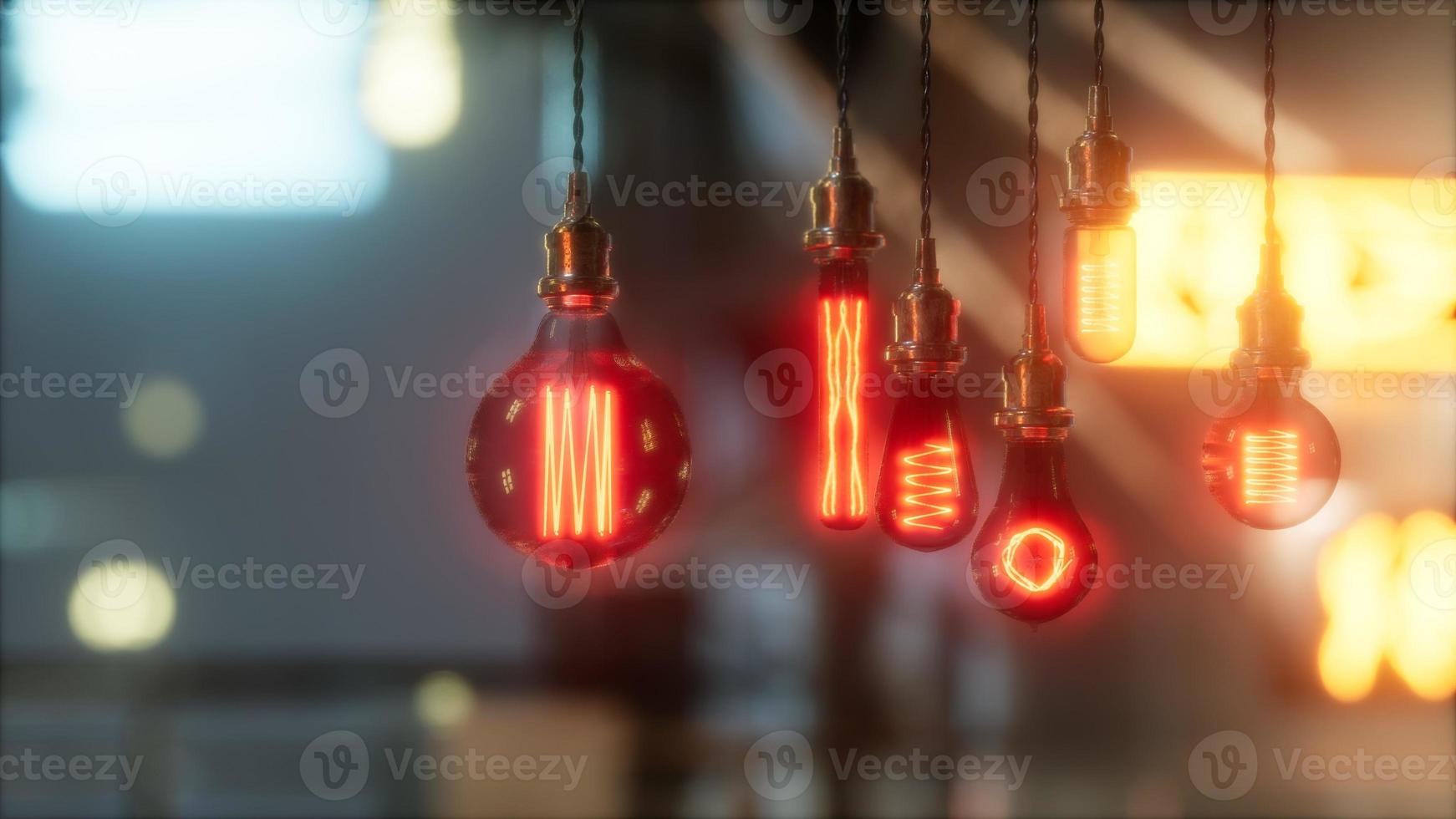 vecchia lampadina a incandescenza vintage retrò foto