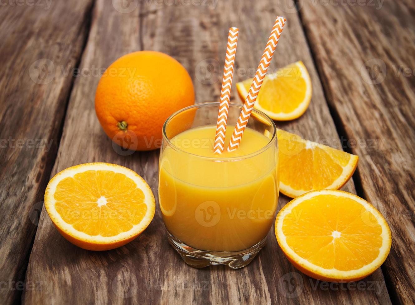 bicchiere di succo d'arancia foto
