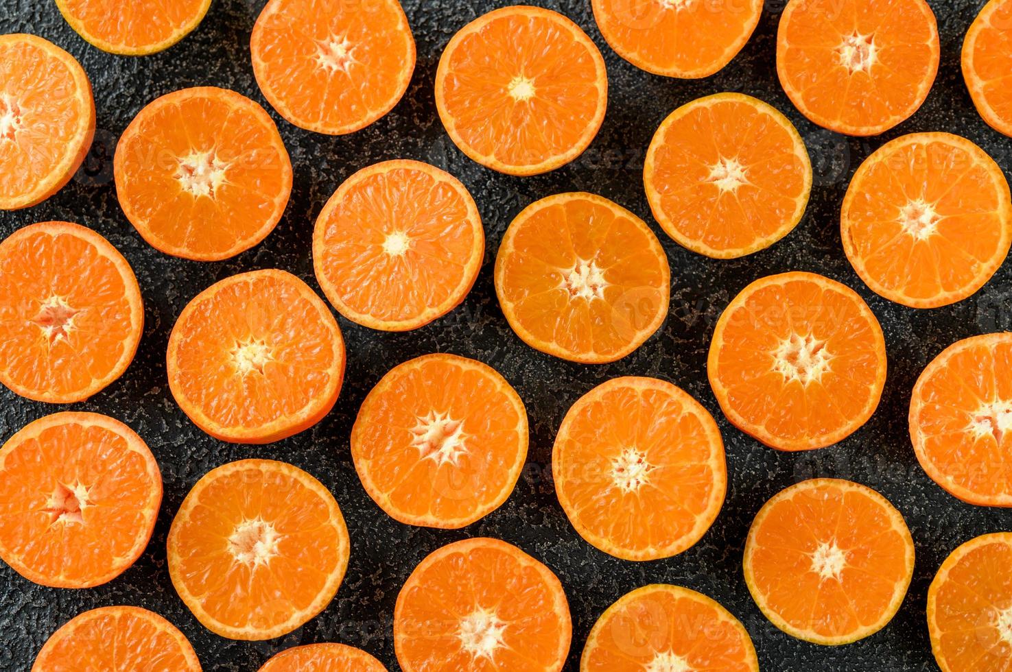 fettine di mandarini freschi foto