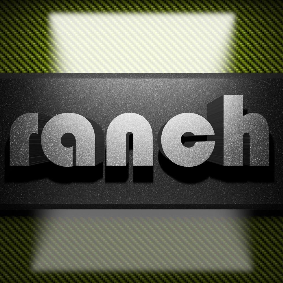 ranch parola di ferro sul carbonio foto
