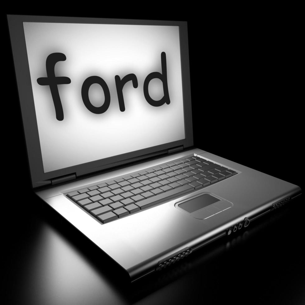 Ford parola sul computer portatile foto