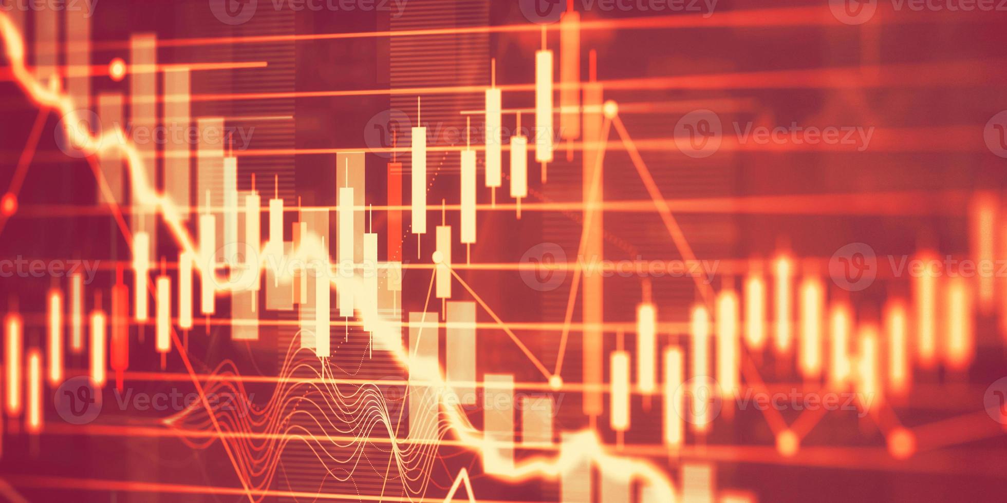 concetto di crisi economica. diffusa nel mondo, l'economia è in calo. illustrazione 3d foto