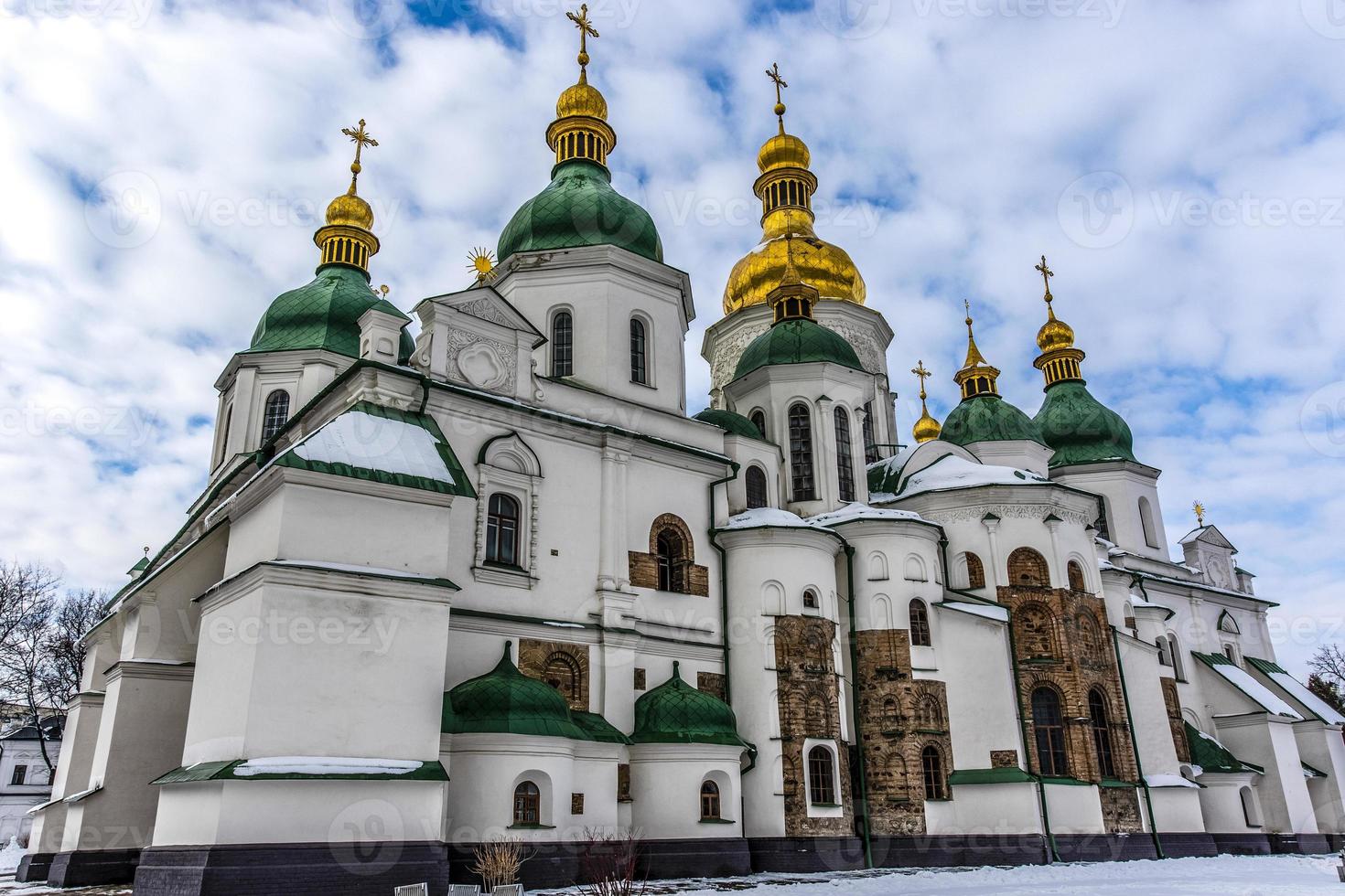 facciata della cattedrale di st sophia a kyiv, ucraina, europa foto