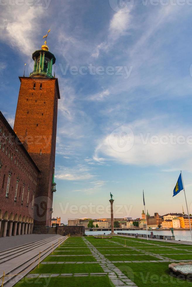 stoccolma municipio stadshuset torre del consiglio municipale, svezia foto