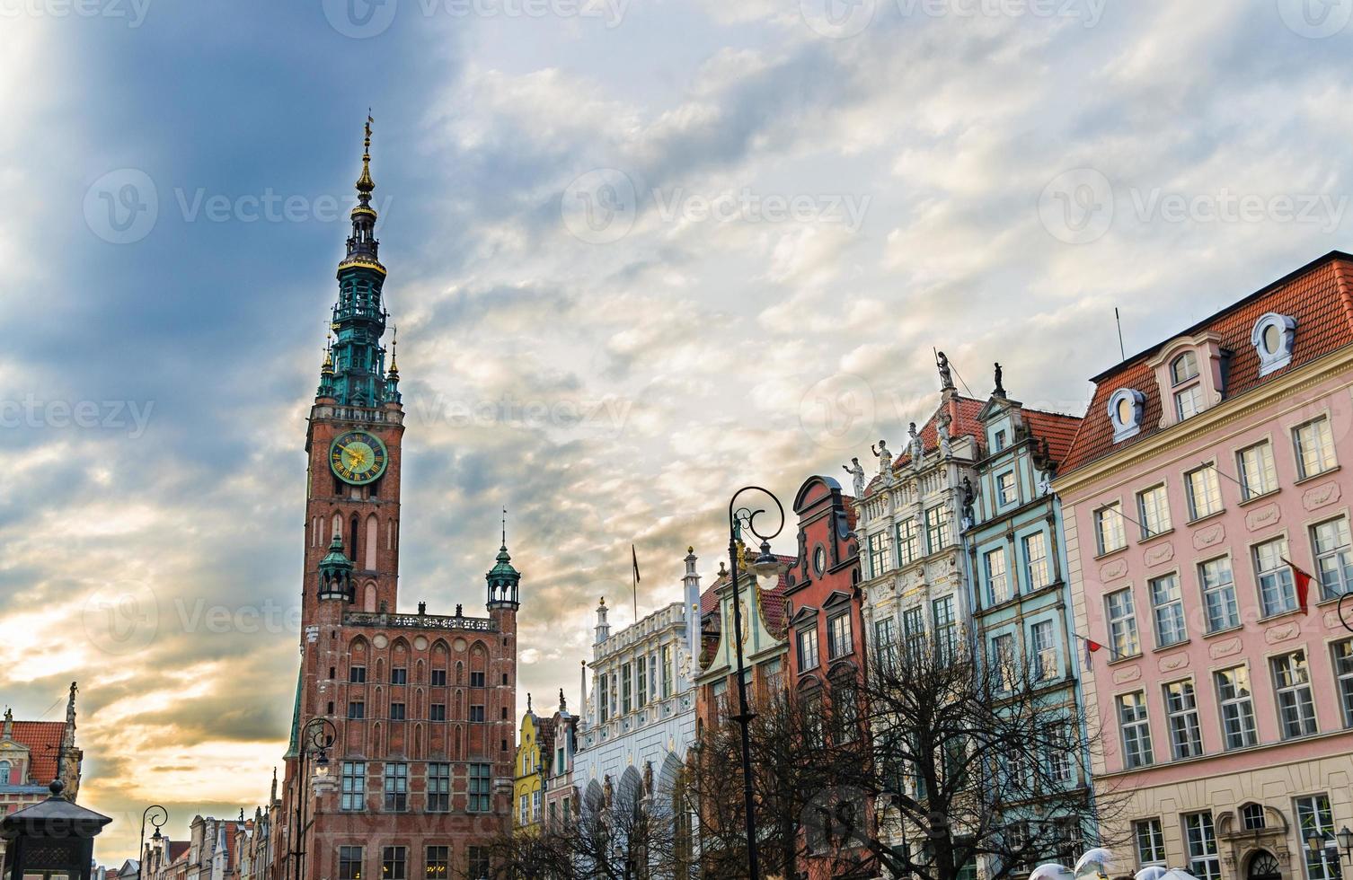 municipio a dluga long market street, gdansk, polonia foto