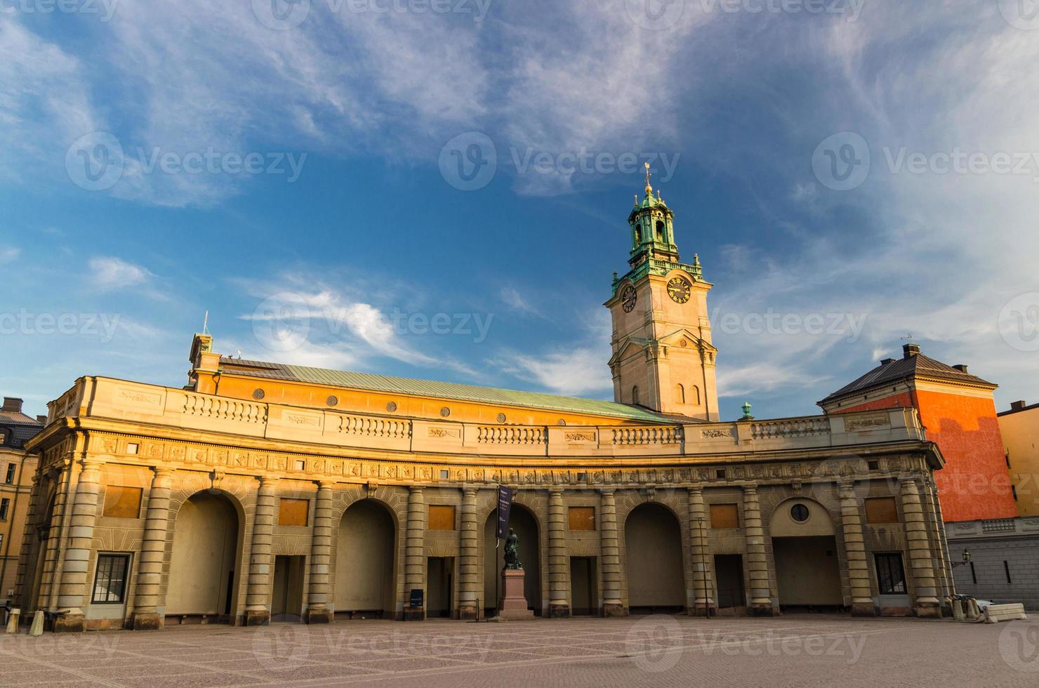 piazza del cortile del palazzo reale svedese, stoccolma, svezia foto