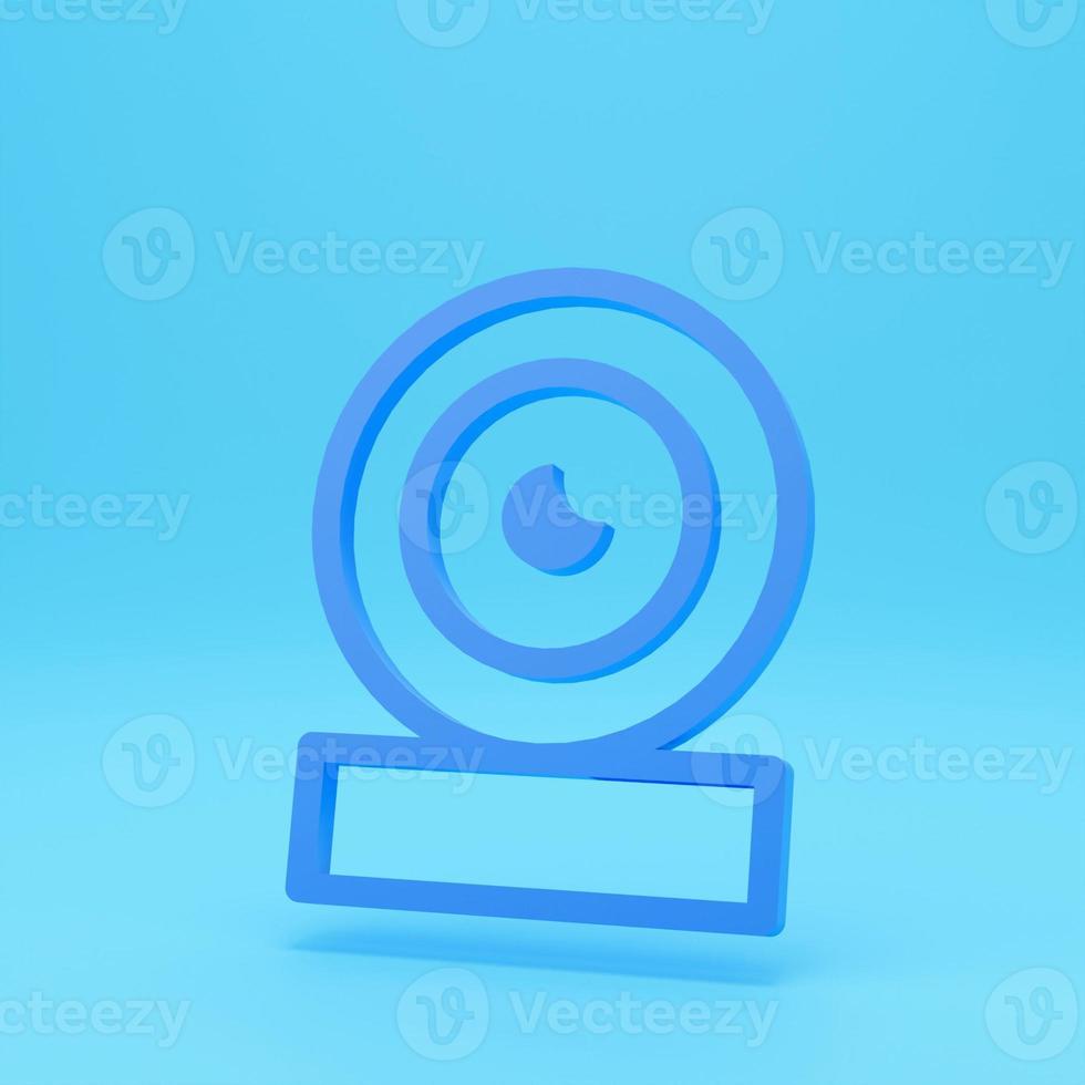Rendering 3d dell'icona della linea della webcam digitale. segno di stile lineare per concept mobile e web design. icona del profilo della videochiamata della webcam.simbolo dell'illustrazione 3d, illustrazione del logo. foto