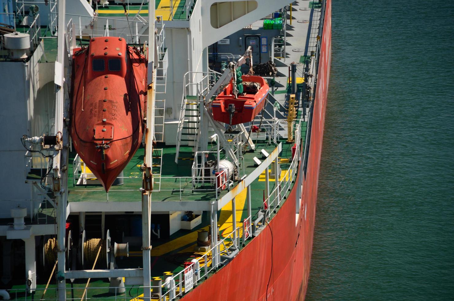 battello di salvataggio sulla nave foto