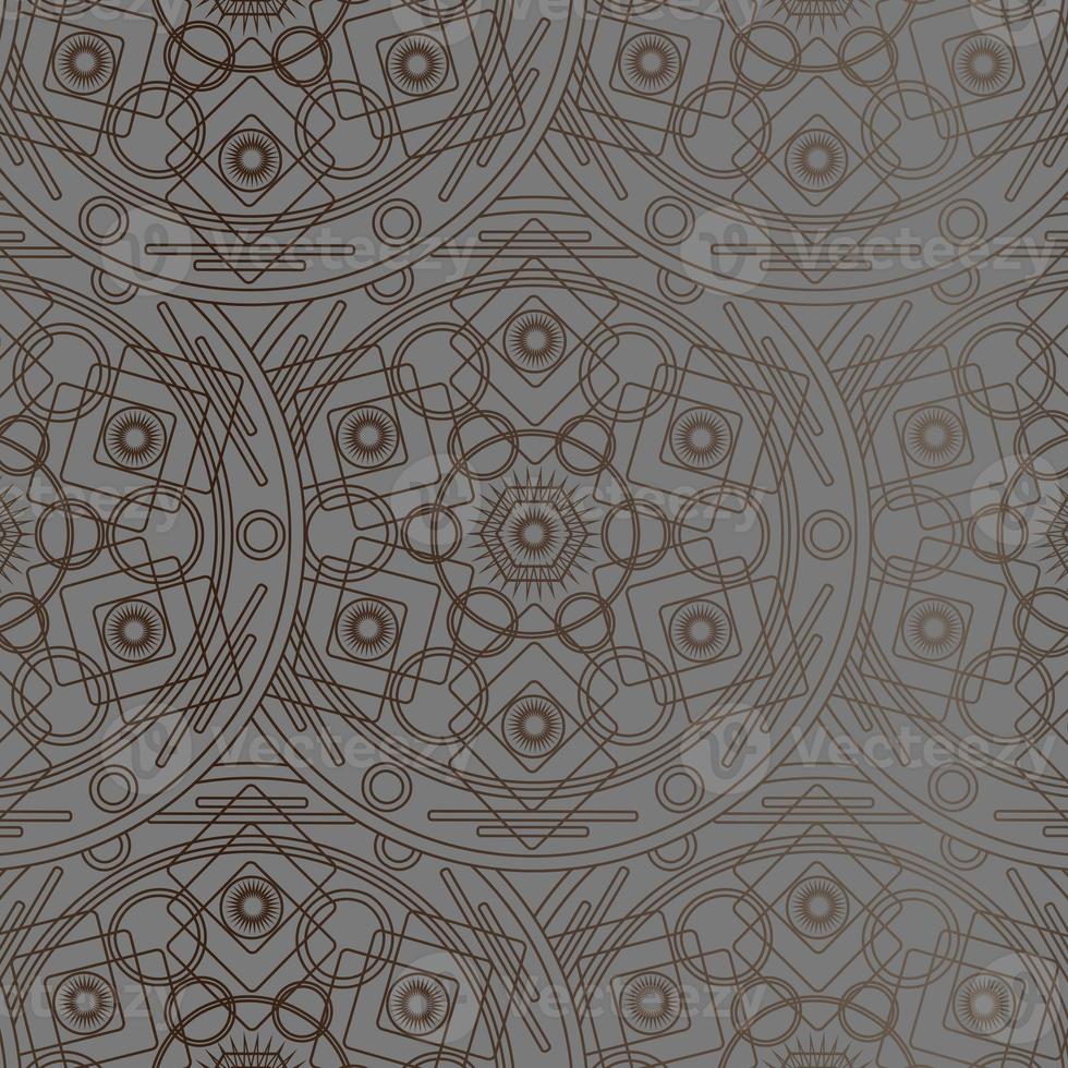 mandala grigia astratta arte ornamentale di lusso pittura antica motivo geometrico su grigio. foto