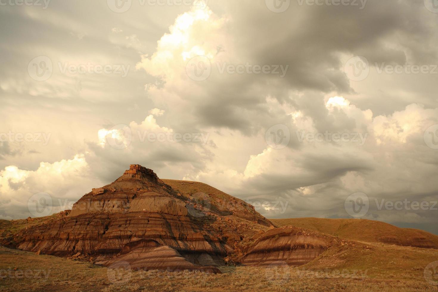 castello butte nella grande valle fangosa del saskatchewan foto