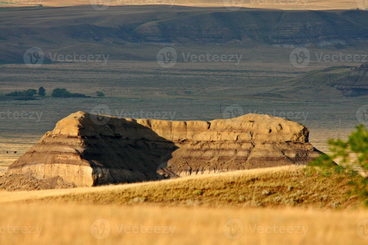 castello butte nella grande valle fangosa del saskatchewan foto