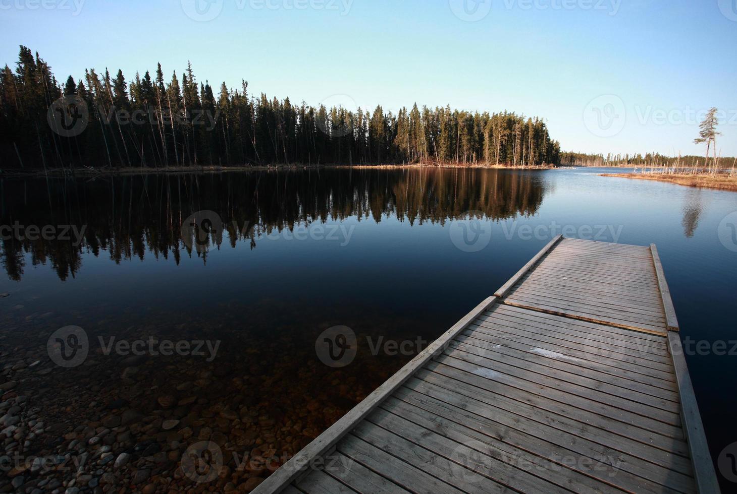 molo sul lago Manitoba settentrionale foto