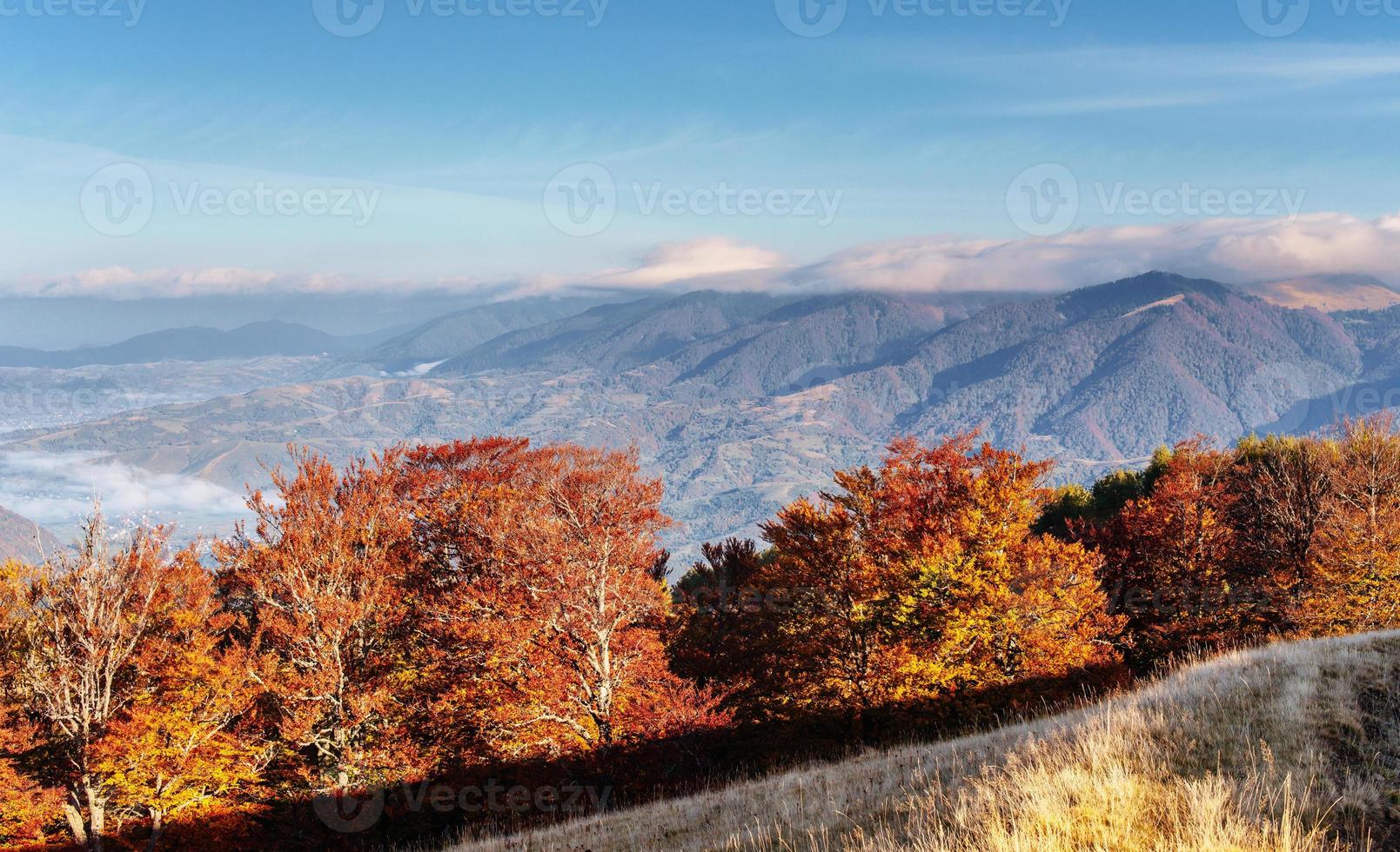 autunno in montagna, paesaggio fantastico foto