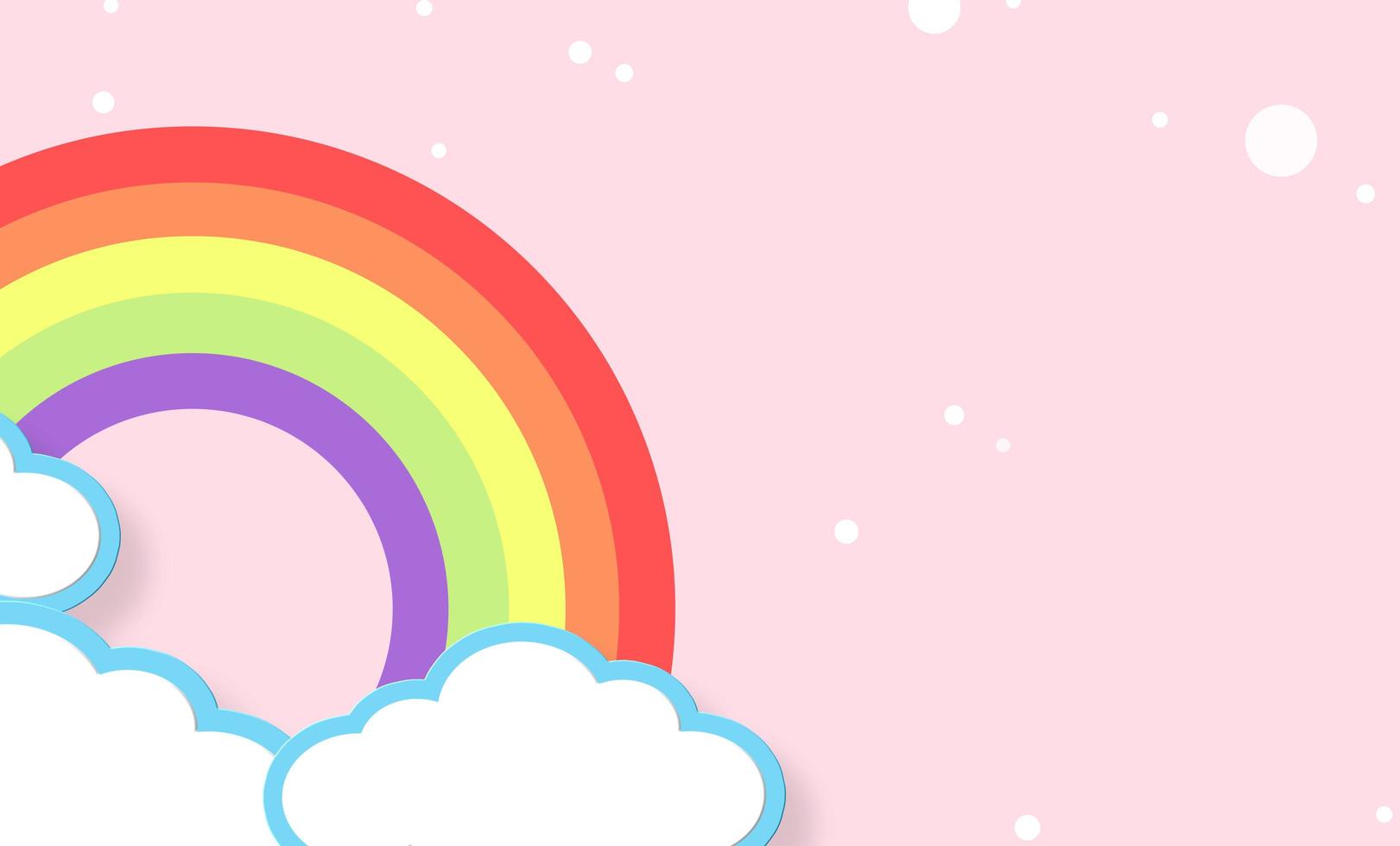 priorità bassa dell'arcobaleno del cielo del fumetto variopinto di kawaii astratto. pastello sfumato morbido. concetto per la progettazione o la presentazione della carta di nozze foto