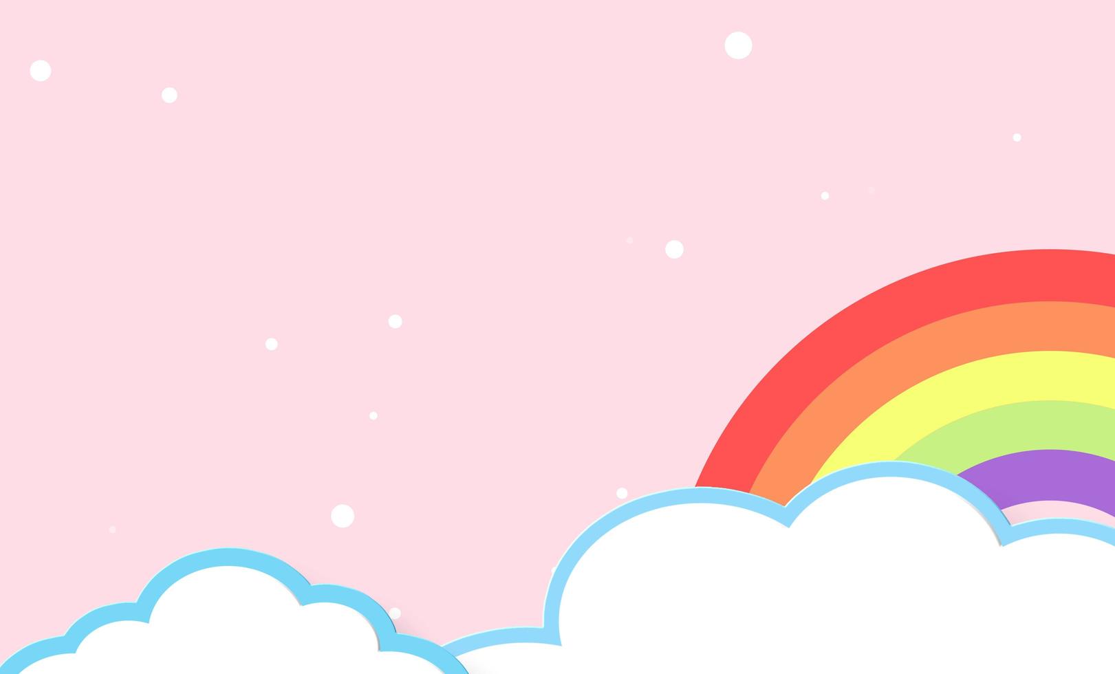 priorità bassa dell'arcobaleno del cielo del fumetto variopinto di kawaii astratto. pastello sfumato morbido. concetto per la progettazione o la presentazione della carta di nozze foto