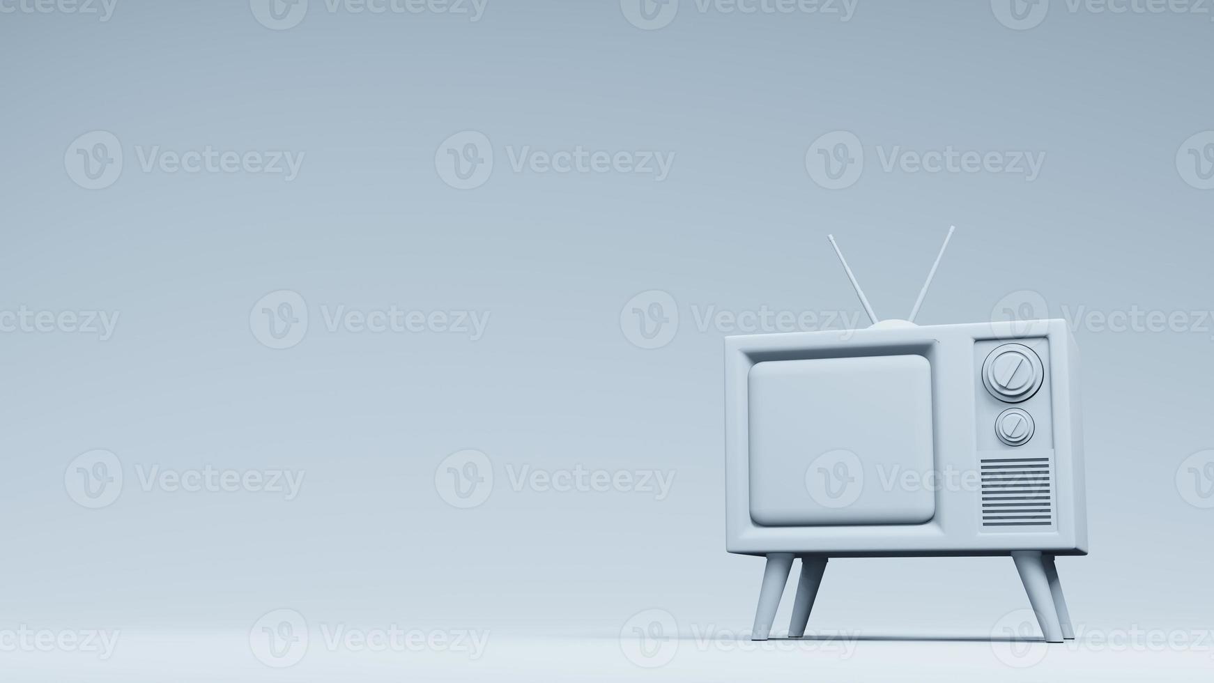 televisione tv design vintage, rendering 3d foto