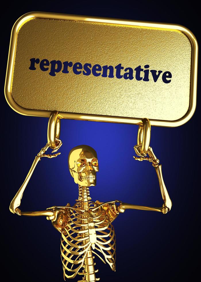 parola rappresentativa e scheletro d'oro foto