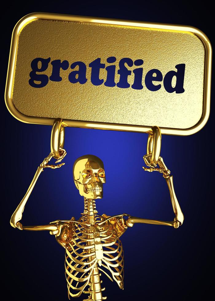 parola gratificata e scheletro d'oro foto