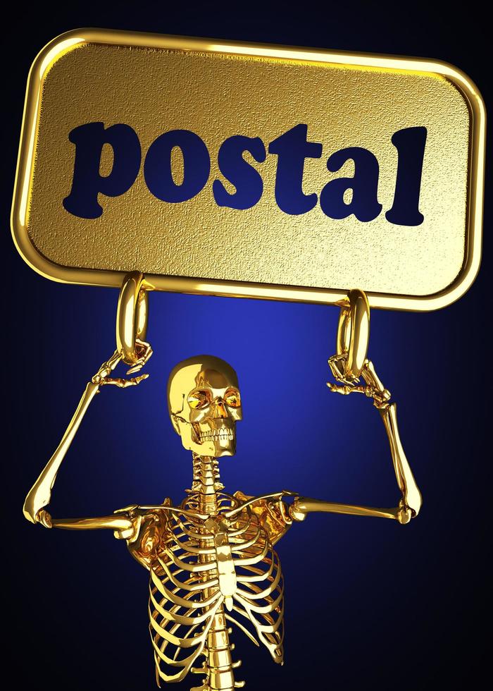 parola postale e scheletro d'oro foto
