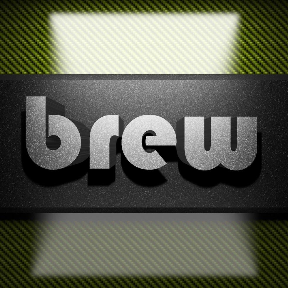 brew parola di ferro sul carbonio foto