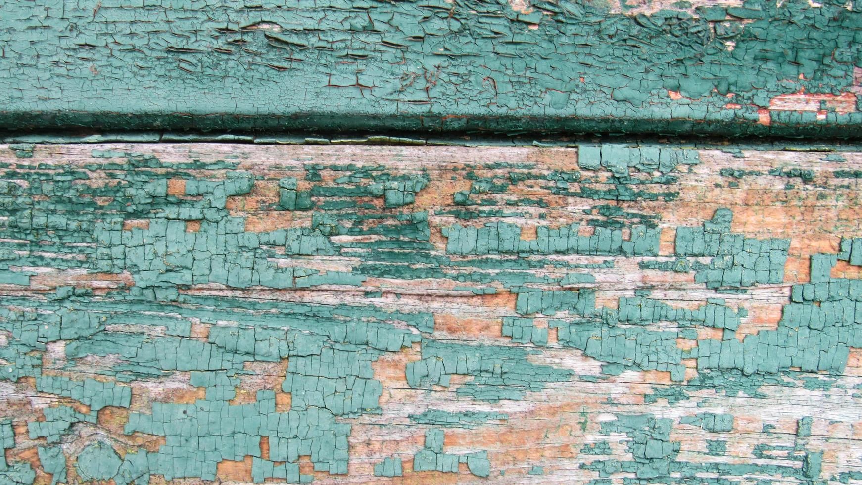 vecchia struttura di legno per carta da parati o sfondo. sfondo ad albero con copia spazio per il testo. bordo con vecchia vernice verde foto