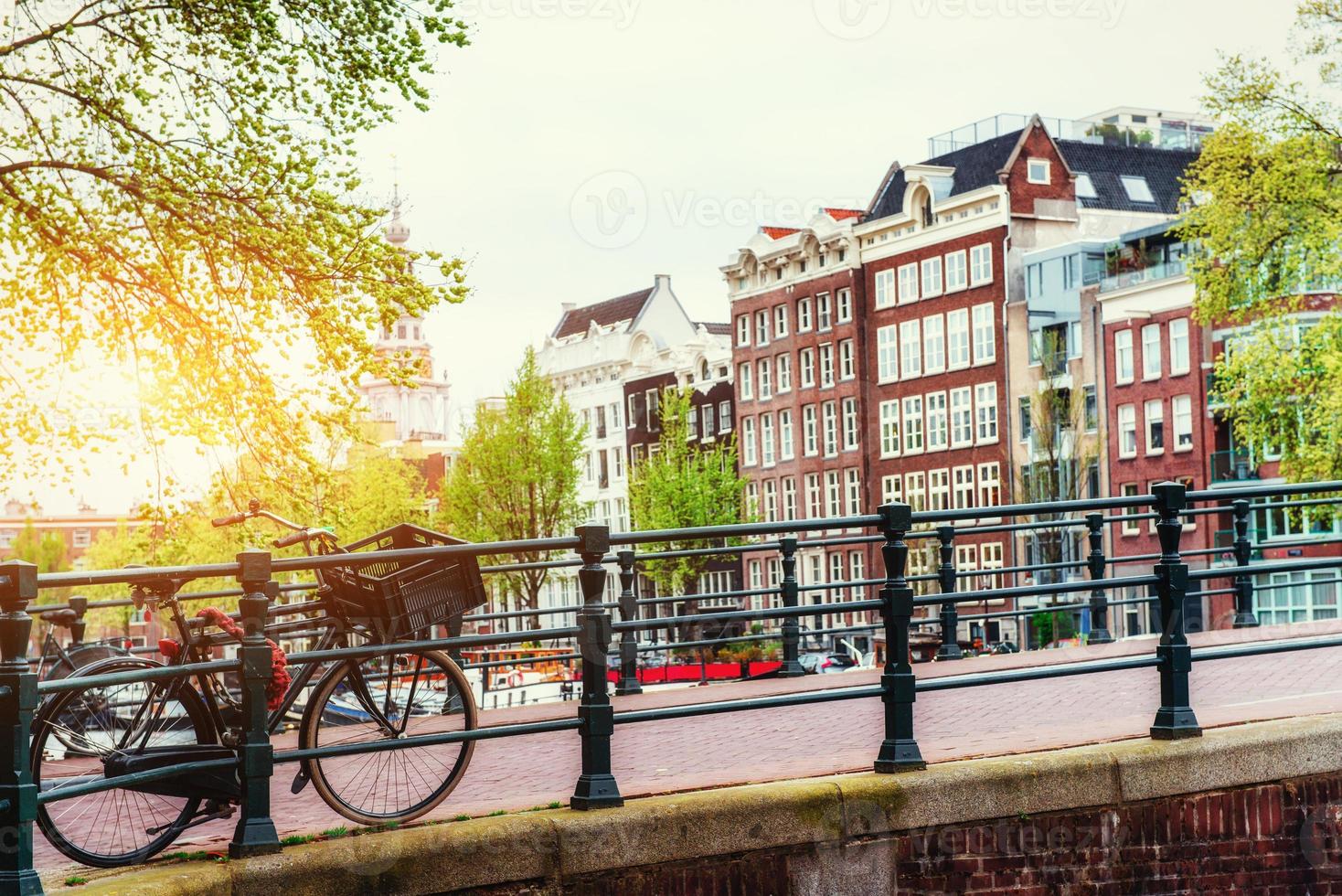 bella scena tranquilla della città di Amsterdam. foto