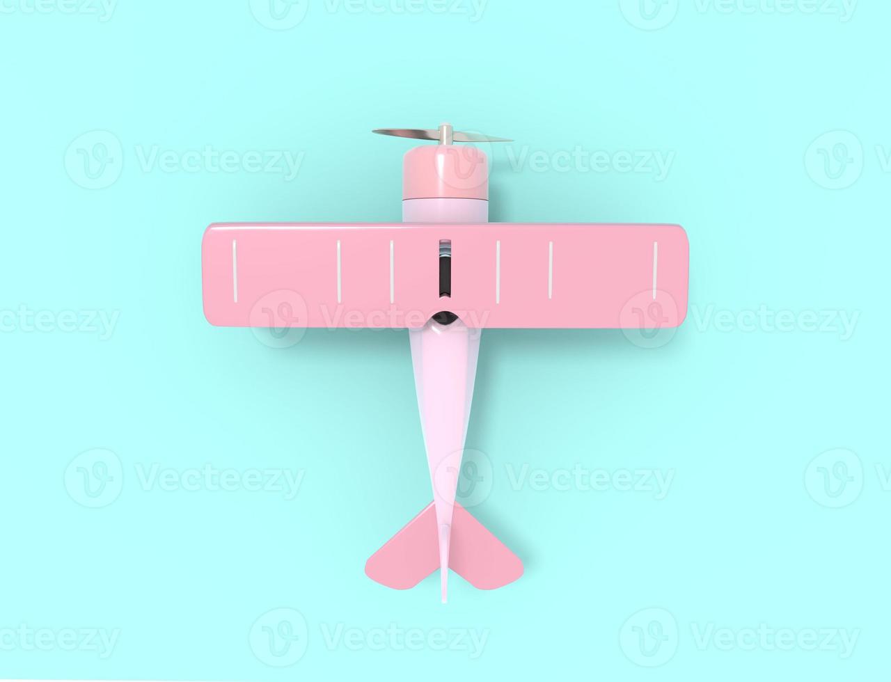 aereo d'epoca giocattolo. illustrazione con posto vuoto per il testo. rendering 3D foto