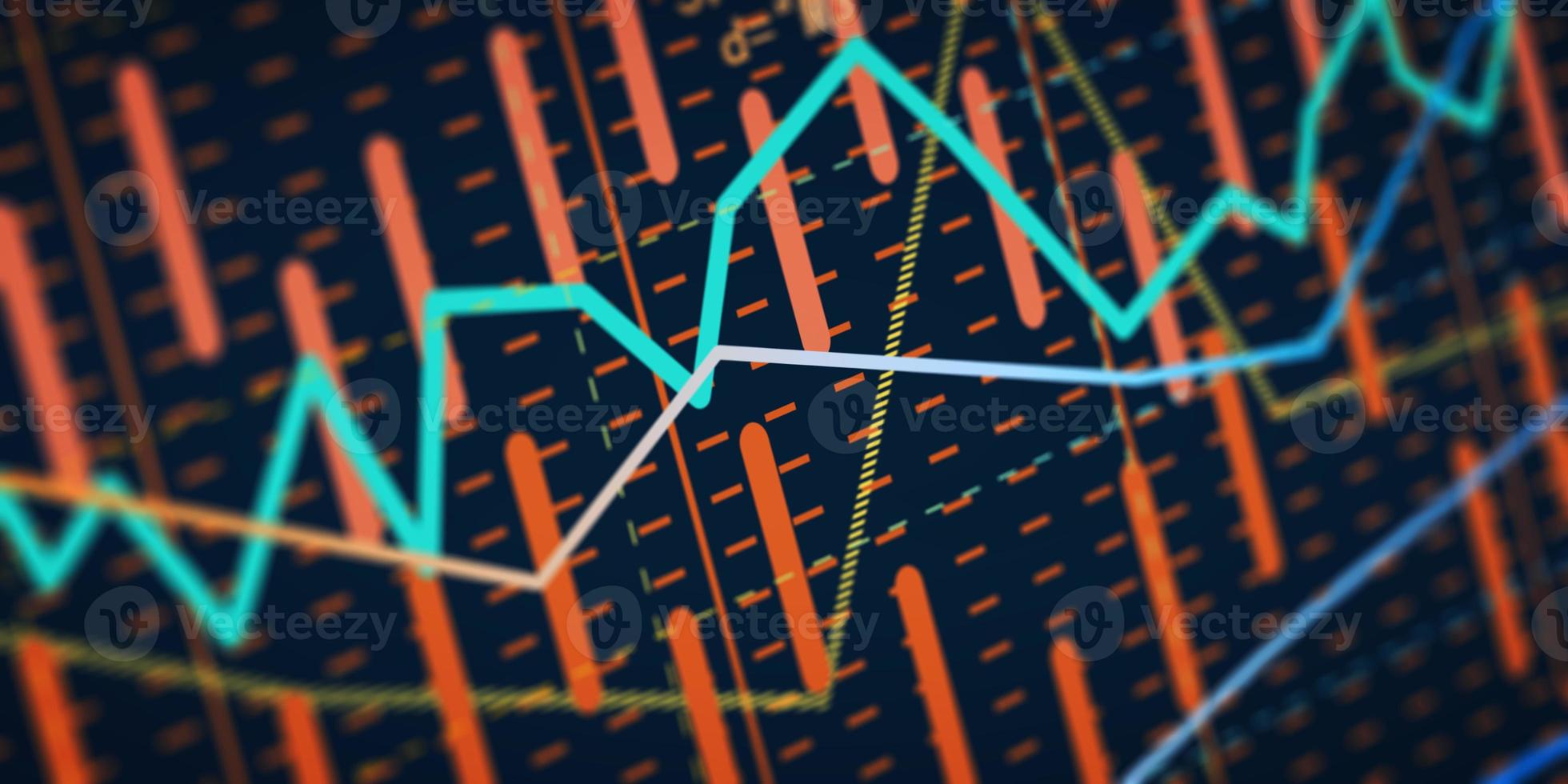 concetto di crisi economica. diffusa nel mondo, l'economia è in calo. illustrazione 3d foto