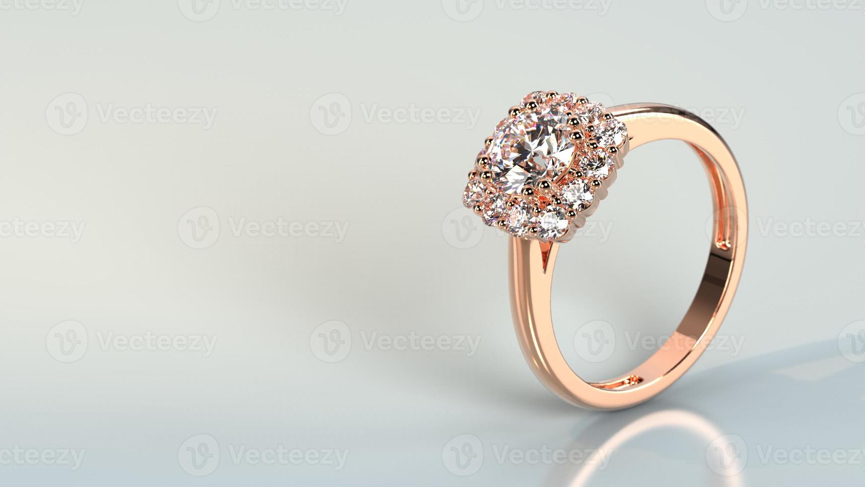 bellissimo anello aureola in oro rosa foto