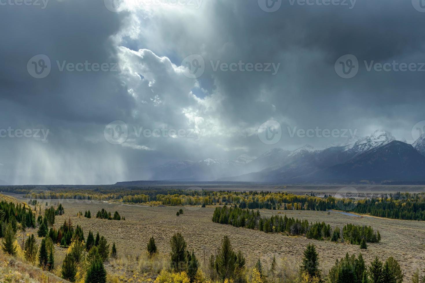 vista panoramica del parco nazionale del Grand Teton foto