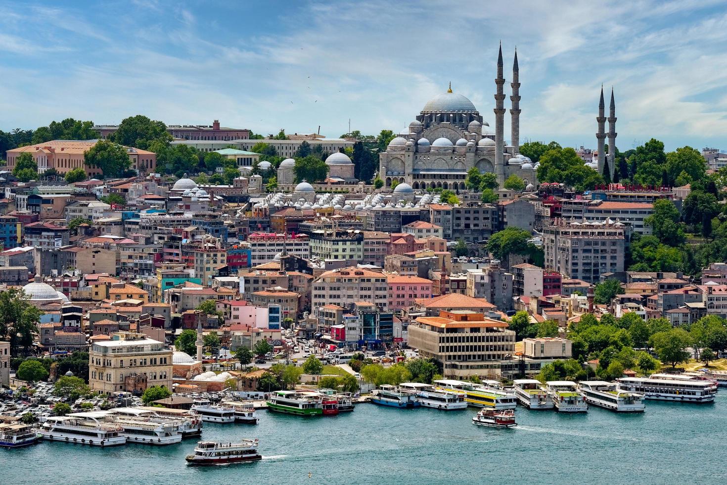 istanbul, Turchia, 24 maggio 2018-edifici lungo il Bosforo foto