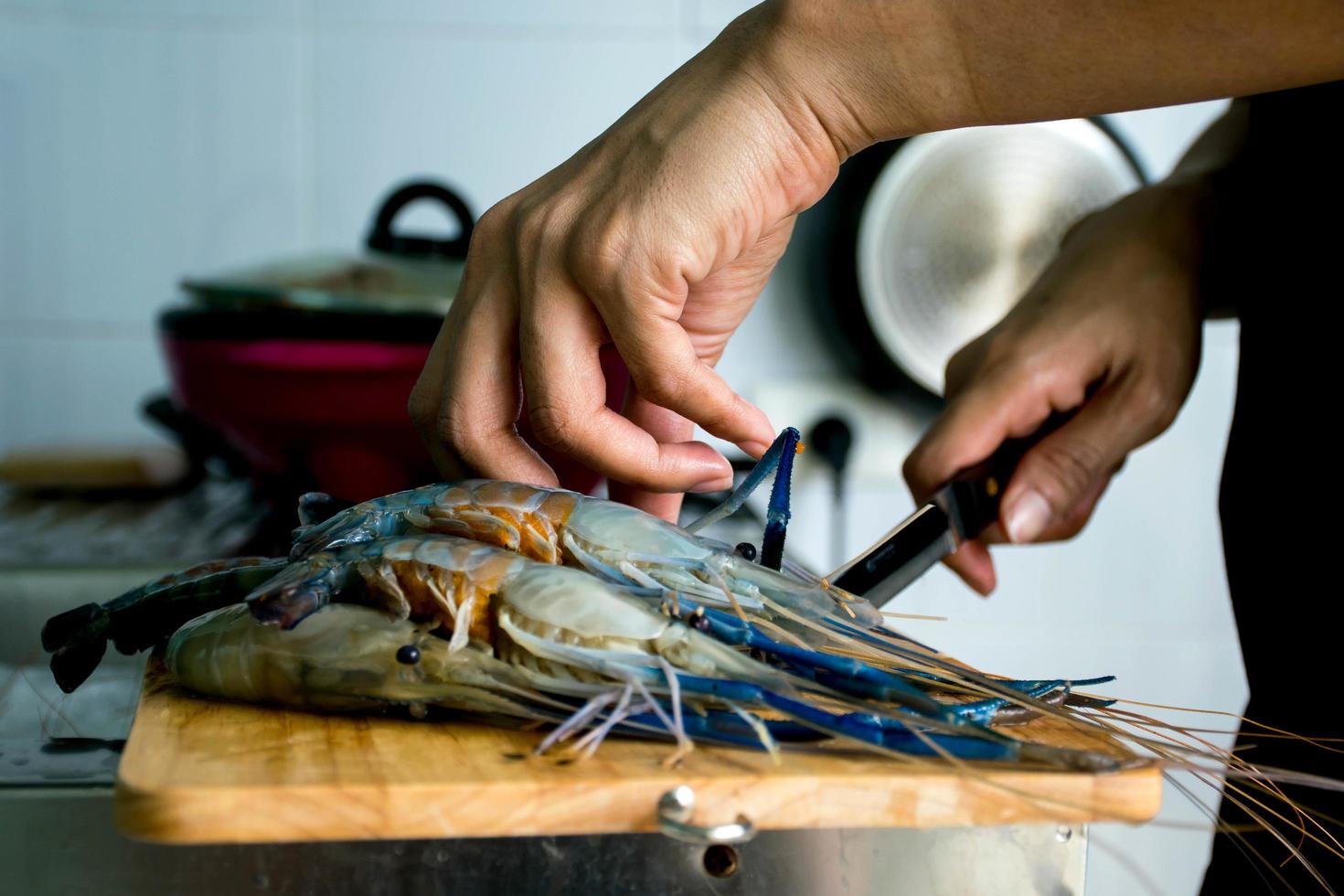 cena a base di gamberi foto