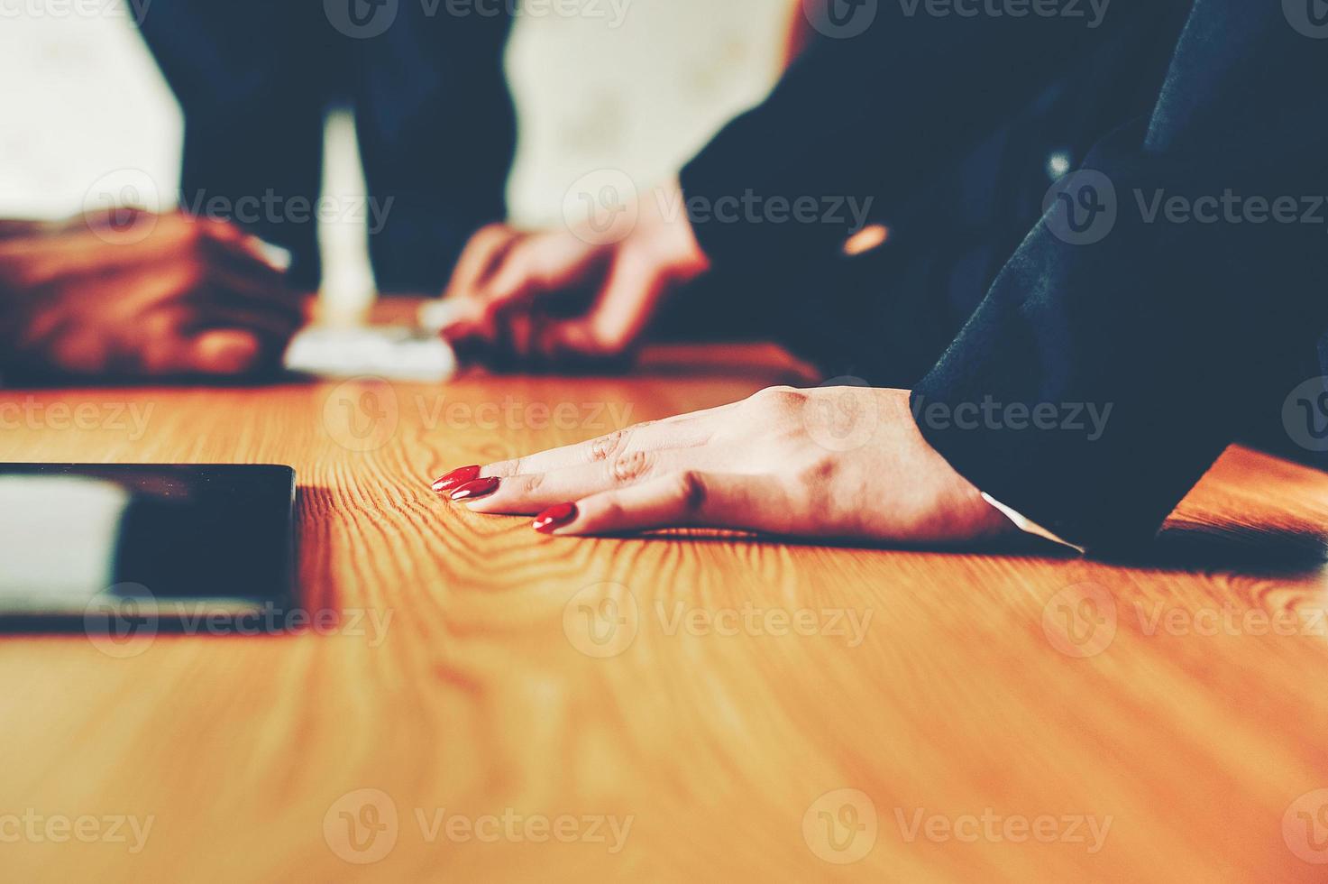 lavoro di squadra, unità dell'uomo d'affari. foto