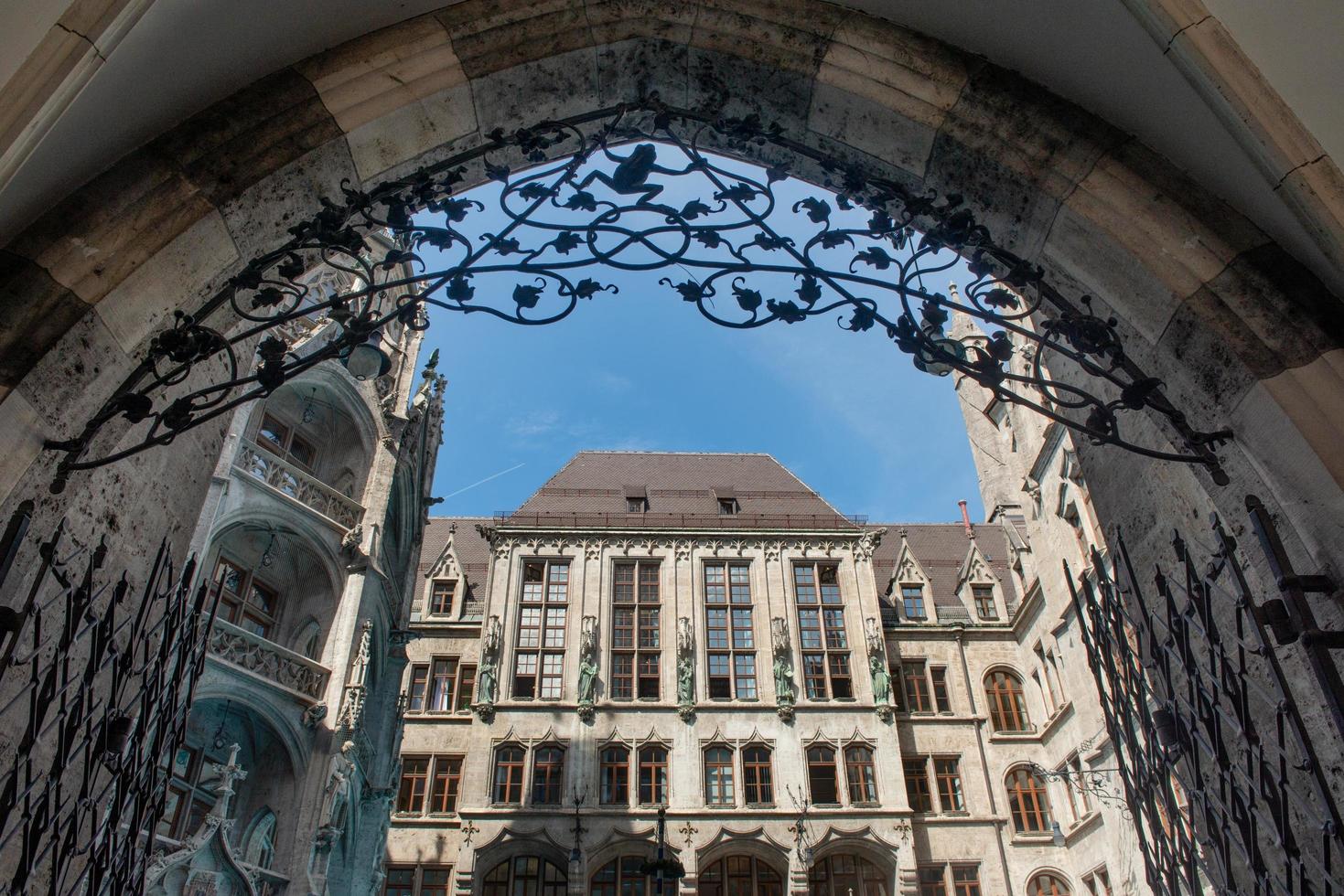 monaco di baviera germania 29 luglio 2020 Marienplatz mary's square, è il vero centro di monaco di baviera uno dei luoghi più amati da monaco e turisti foto