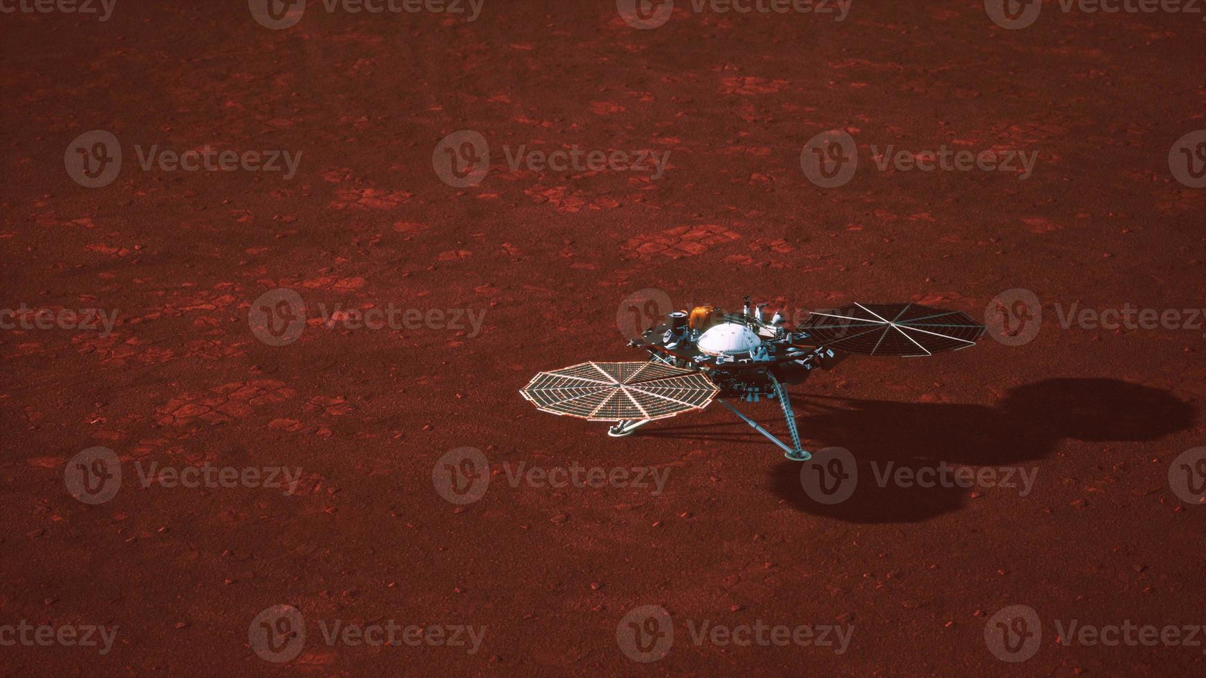 insight Marte esplorando la superficie del pianeta rosso. elementi forniti dalla nasa. foto