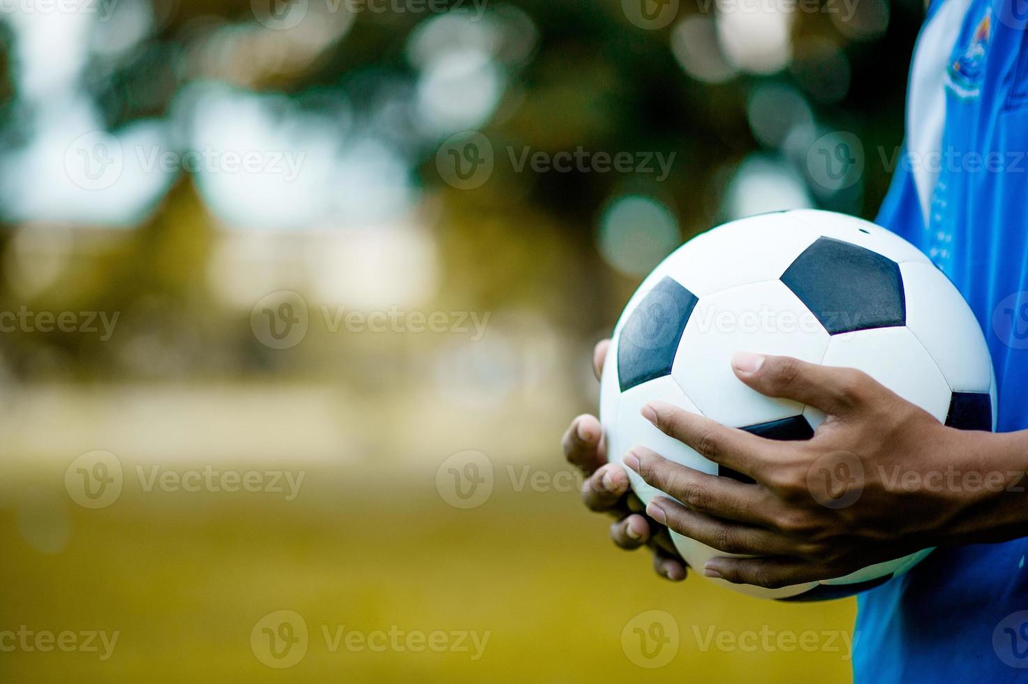 calcio sportivo con lo spazio a disposizione per riprodurre idee sportive. foto