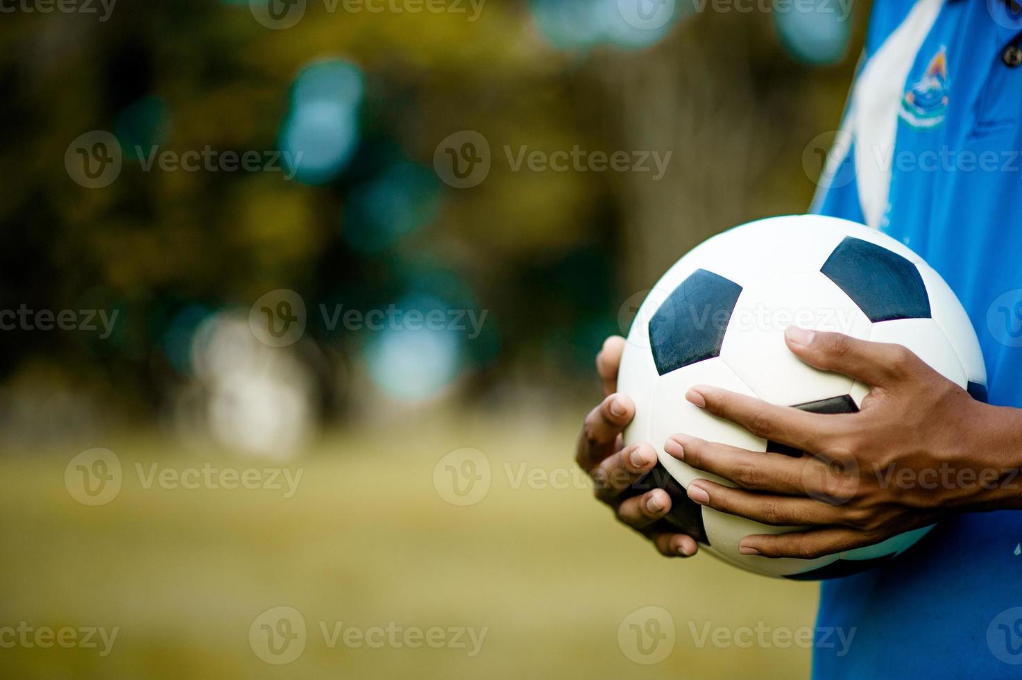 calcio sportivo con lo spazio a disposizione per riprodurre idee sportive. foto