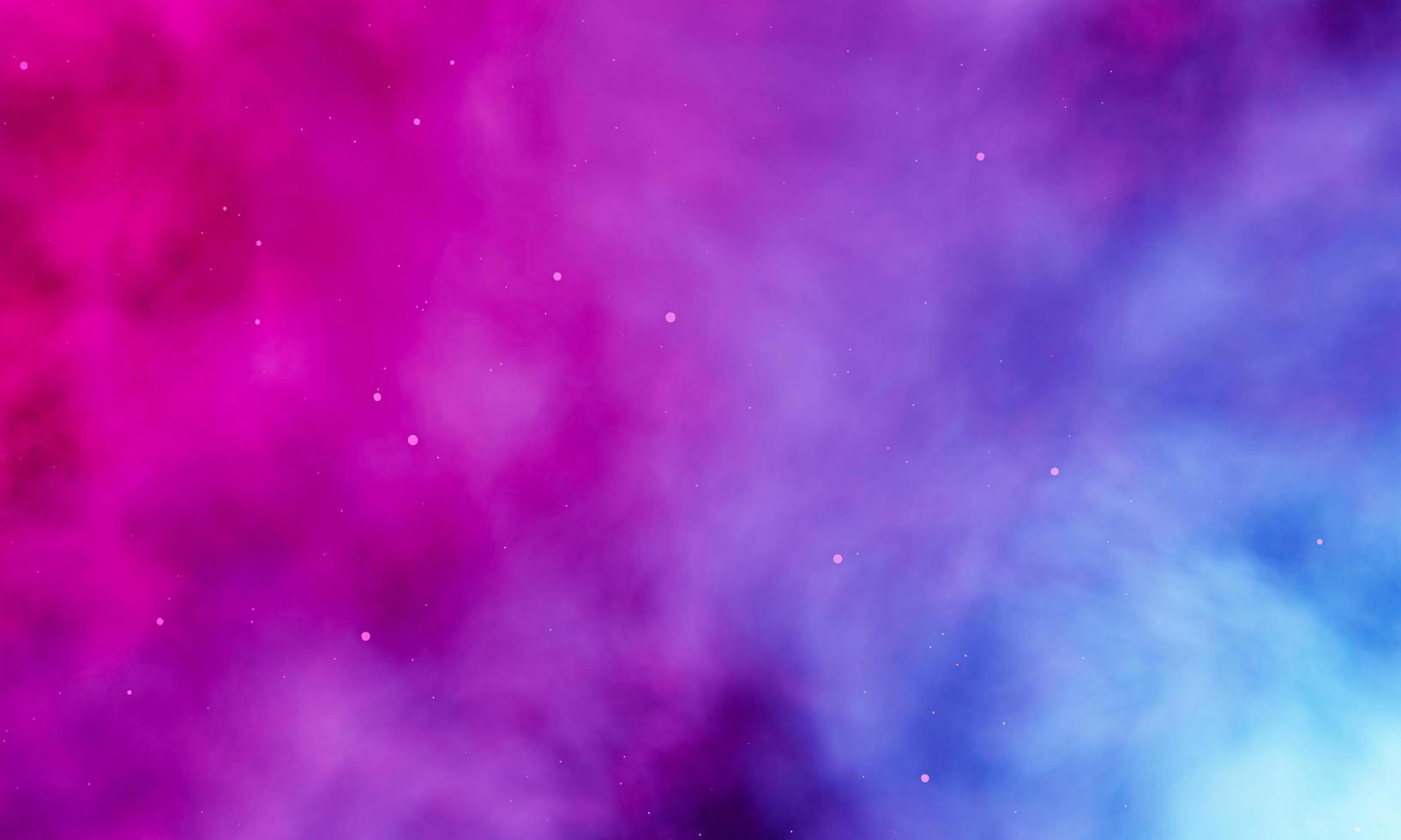 nuvole di aerosol, foschia spaziale o raggi cosmici, rosa, blu pastello, cielo spaziale con molte stelle. viaggiare nell'universo. rendering 3D foto