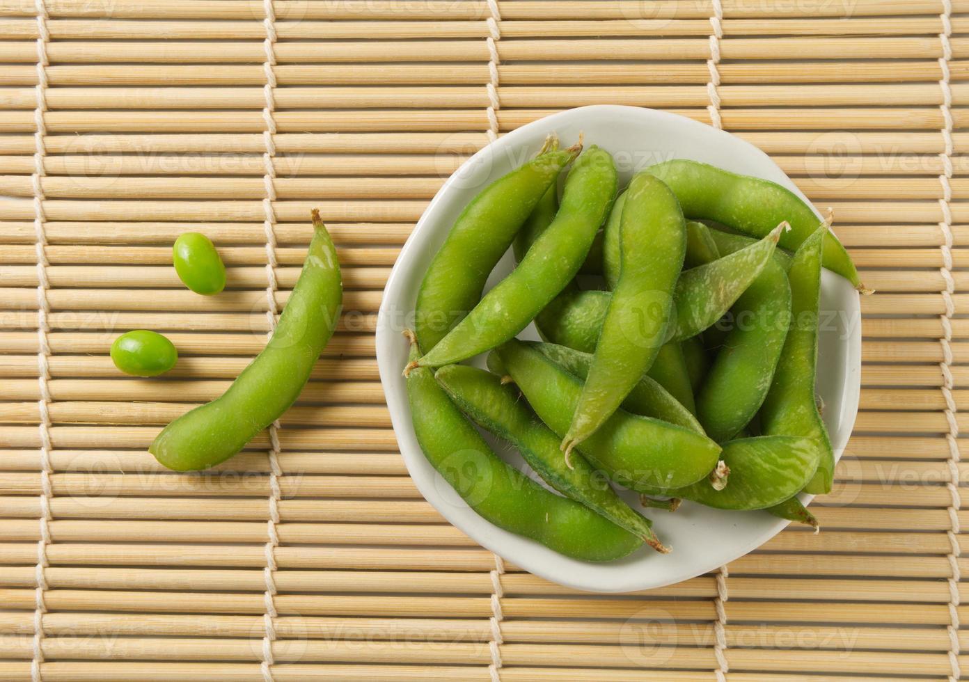 edamame di soia verde bollita giapponese foto