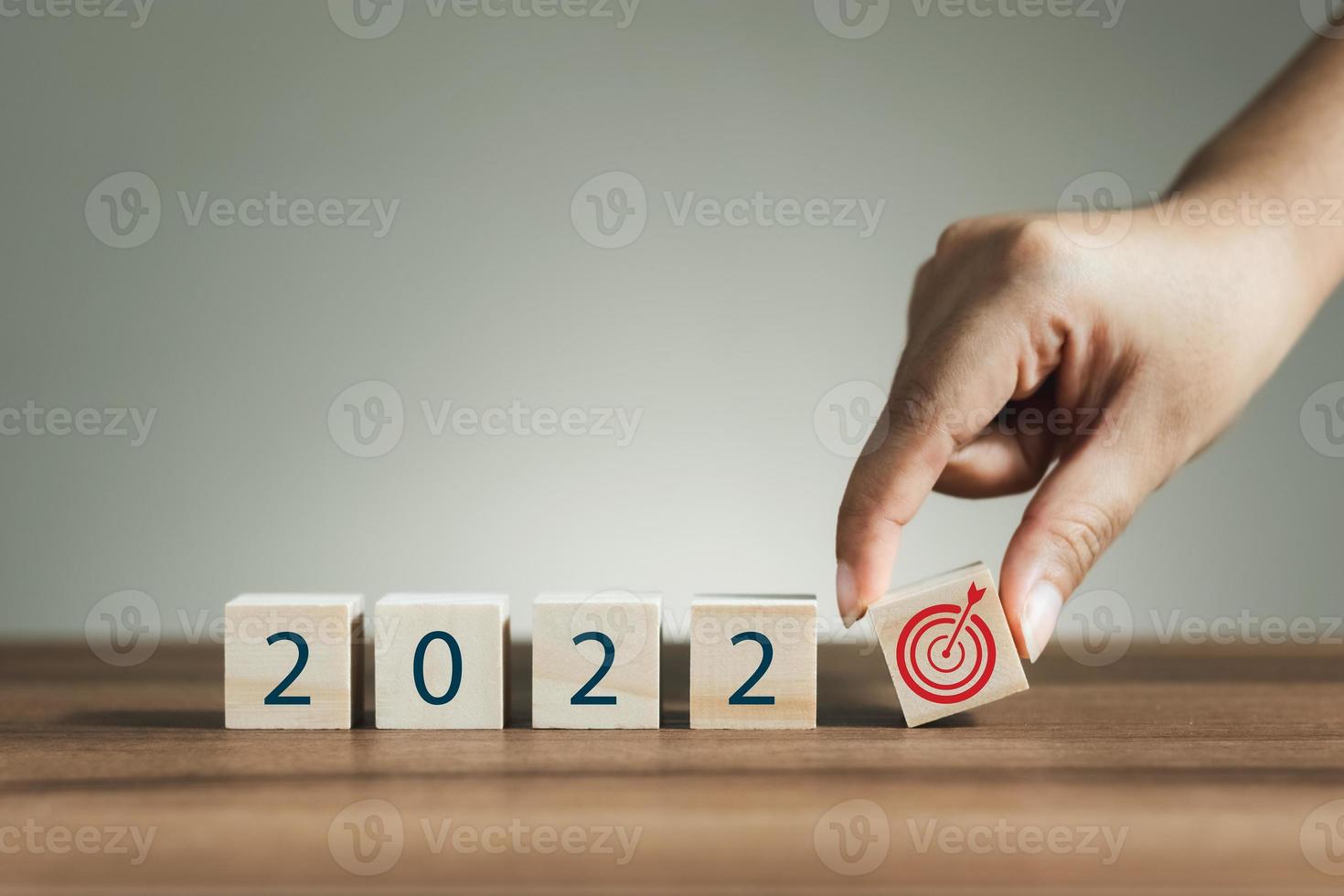 nuovo anno 2022 e piano degli obiettivi. foto