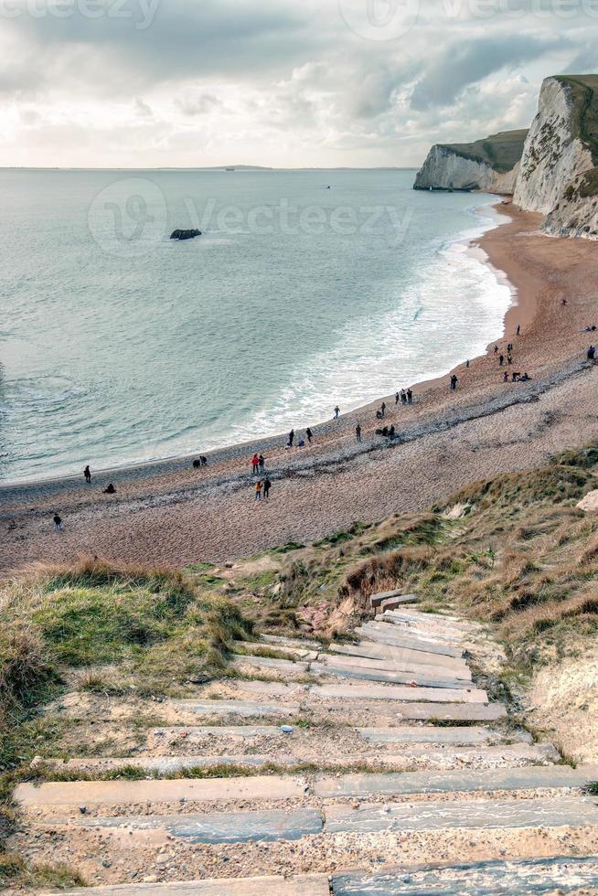 Portland Bill, Dorset, Regno Unito, 2018. vista del giurassico coatline sull'isola di Portland nel Dorset Regno Unito il 16 febbraio 2018. persone non identificate foto