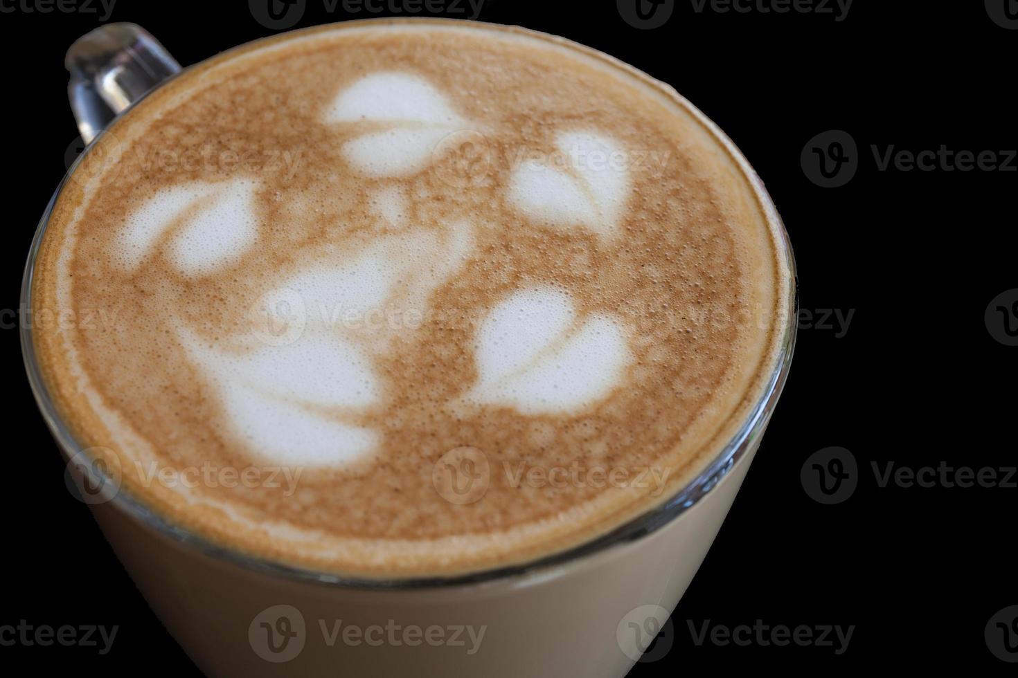 primo piano di schiuma di cappuccino foto