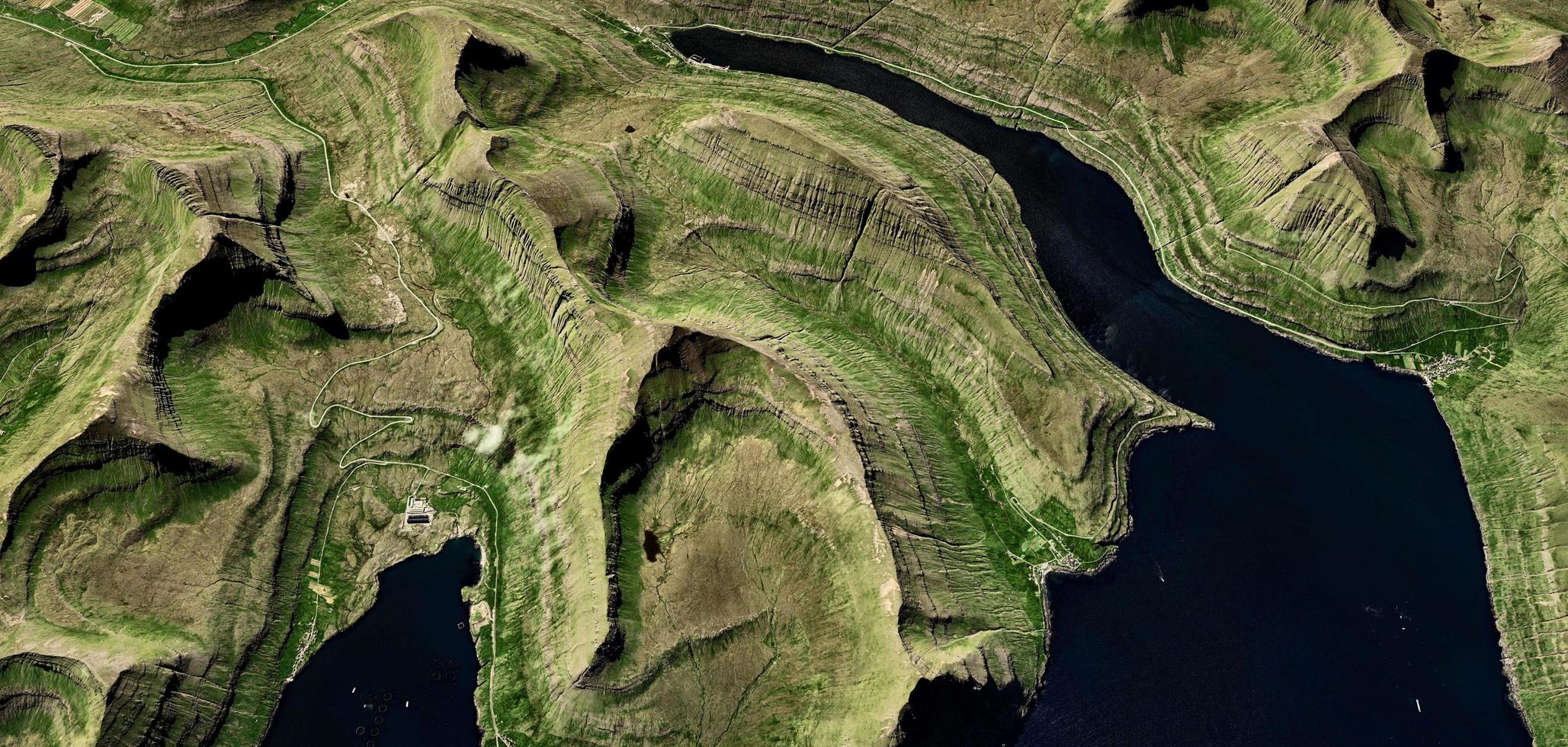 veduta aerea delle isole faroe foto