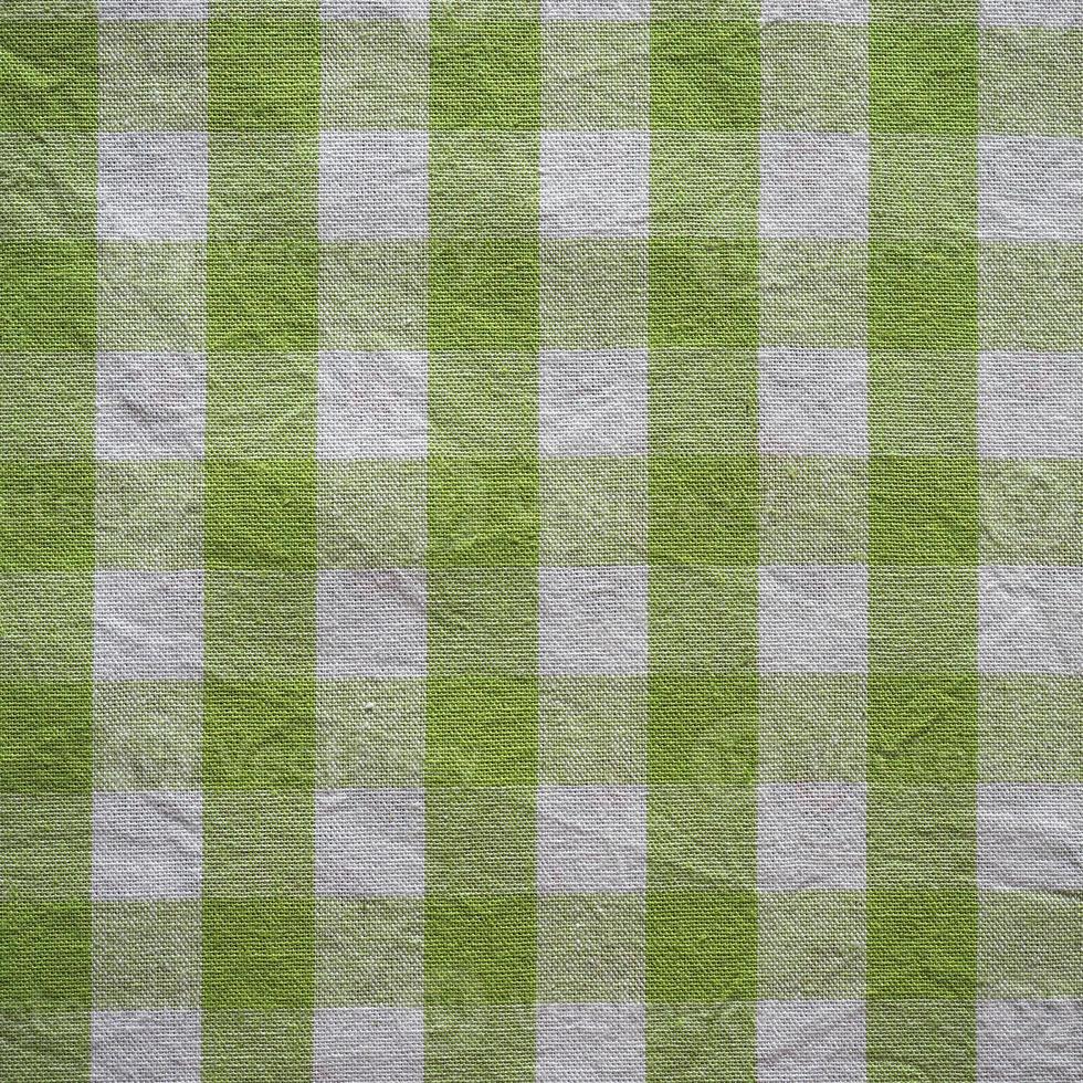 sfondo a scacchi in tessuto verde e bianco foto