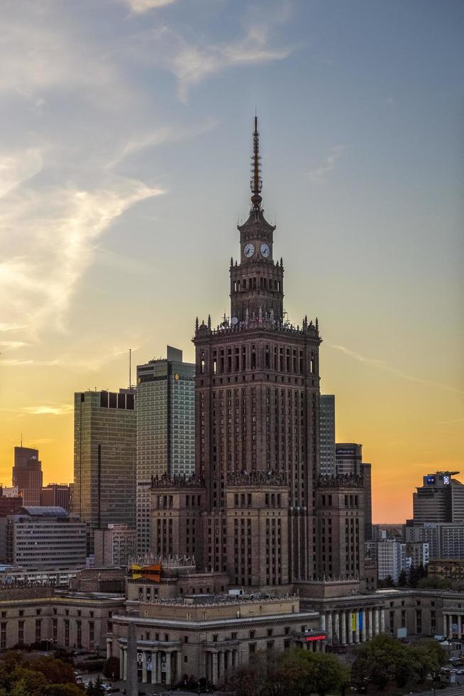 Varsavia, Polonia, 2015. Palazzo della Cultura e della Scienza a Varsavia in Polonia foto