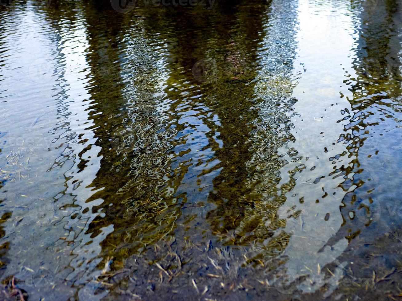 superficie dell'acqua lucida con riflessi. sfondo della superficie dell'acqua. foto