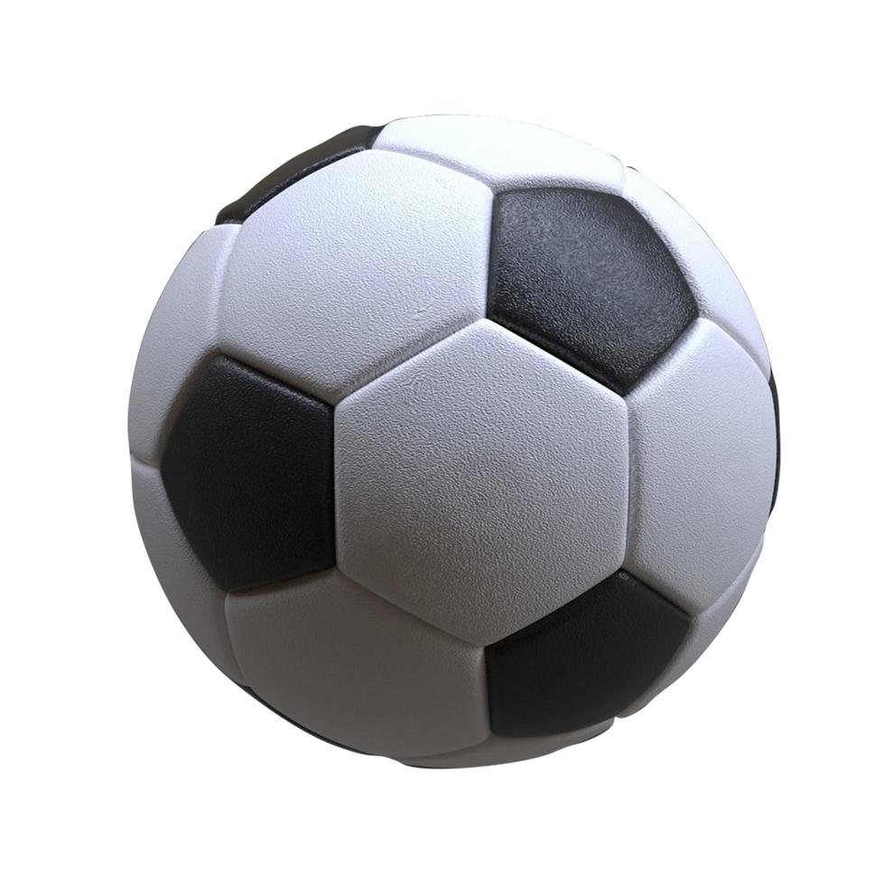 disegno dell'illustrazione 3d del pallone da calcio foto