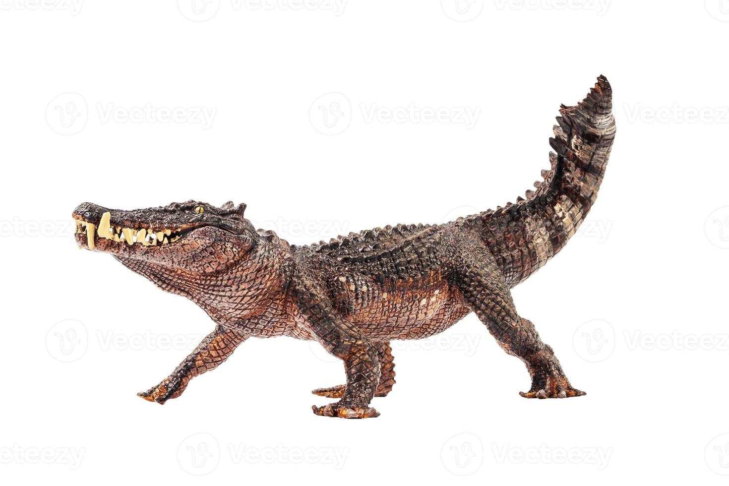 kaprosuchus, dinosauro su sfondo bianco foto